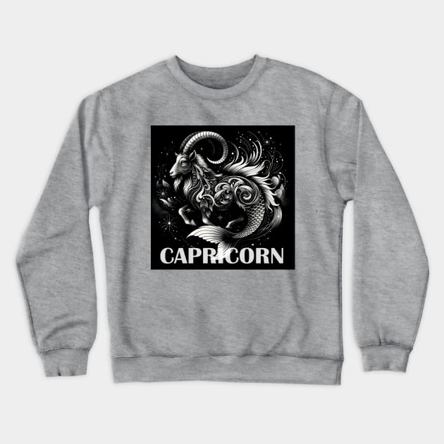 Capricorn Zodiac Crewneck Sweatshirt by MtWoodson